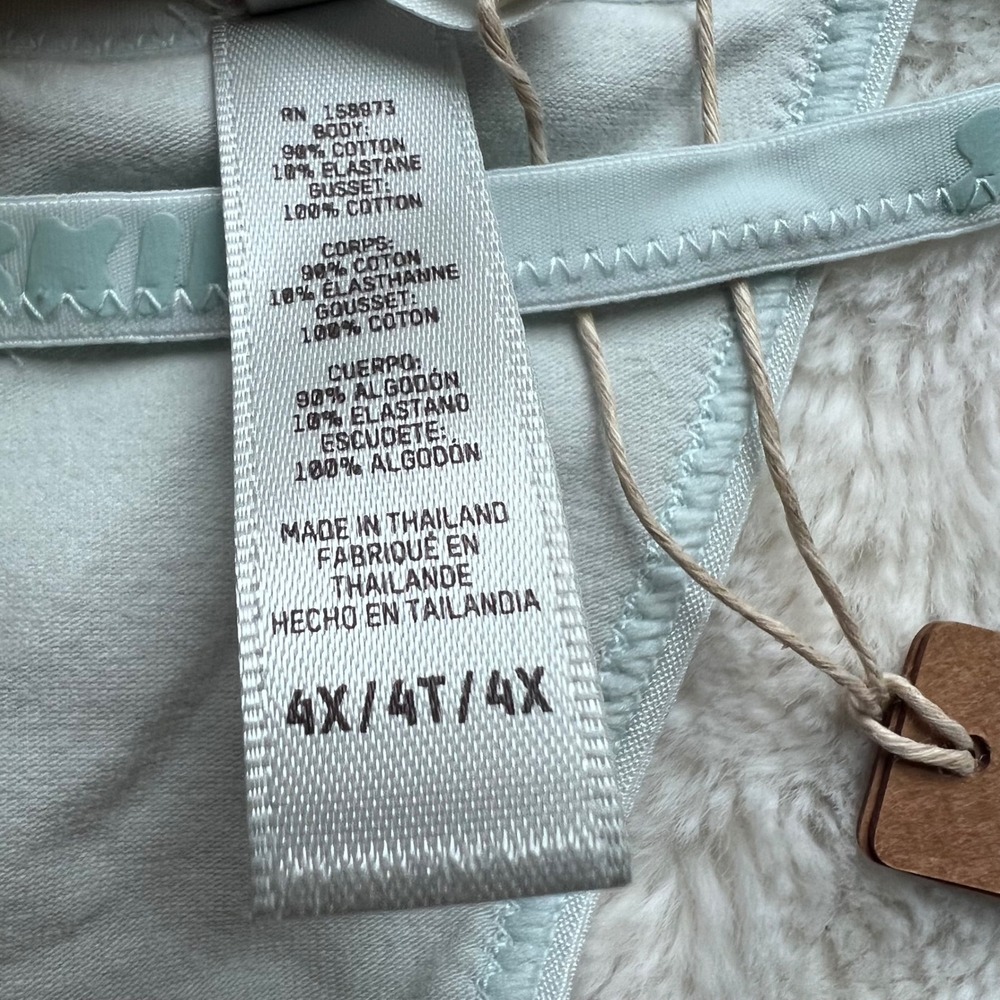SKIMS Cotton Logo String Thong Frost Blue PN-THG-2642 Women's Size 4X NEW - Picture 10 of 11